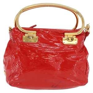 Miu Miu Patent Leather Handbag Red